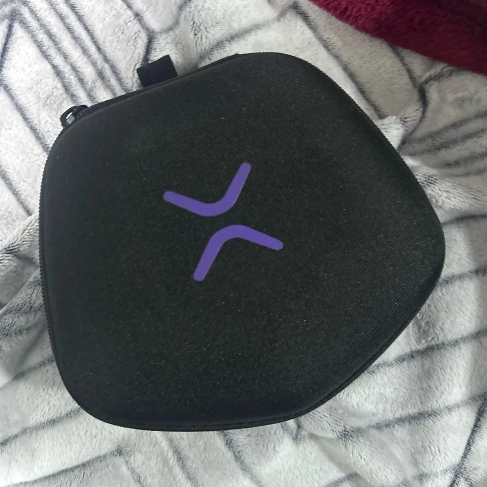 Black and Purple Gaming Controller with Case
